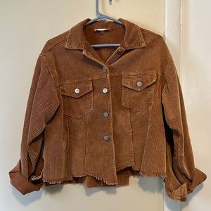 Cropped corduroy jacket